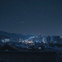 a violin sings over dynamic seoul nightscapes