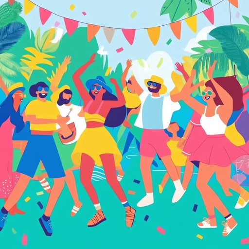 This instrumental track features infectious beats and rhythms designed to make you stomp and dance with joy. It's perfect for summer festivals or any lively celebration, combining happy melodies with a driving beat to keep the energy high and the mood uplifting