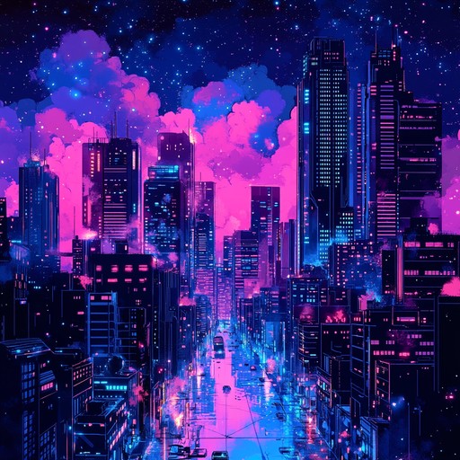 An instrumental k pop song that combines high energy synthesizers and driving beats to create an electrifying sonic experience reminiscent of neon lit cityscapes