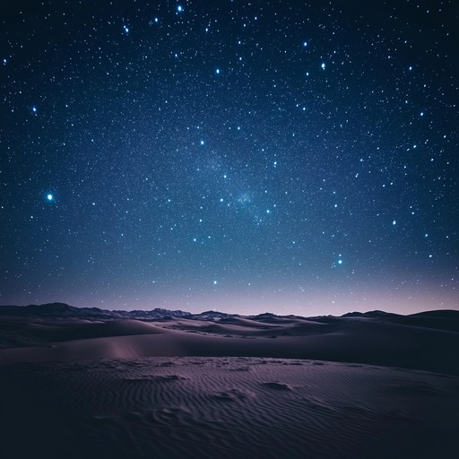 A calming instrumental piece featuring gentle rhythms and exotic instruments, crafting a peaceful downtempo soundscape reminiscent of silent starlit nights