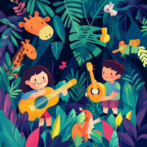 A lively and joyful instrumental piece combining kalimba melodies with rhythmic african inspired percussion to create an engaging and adventurous song for children