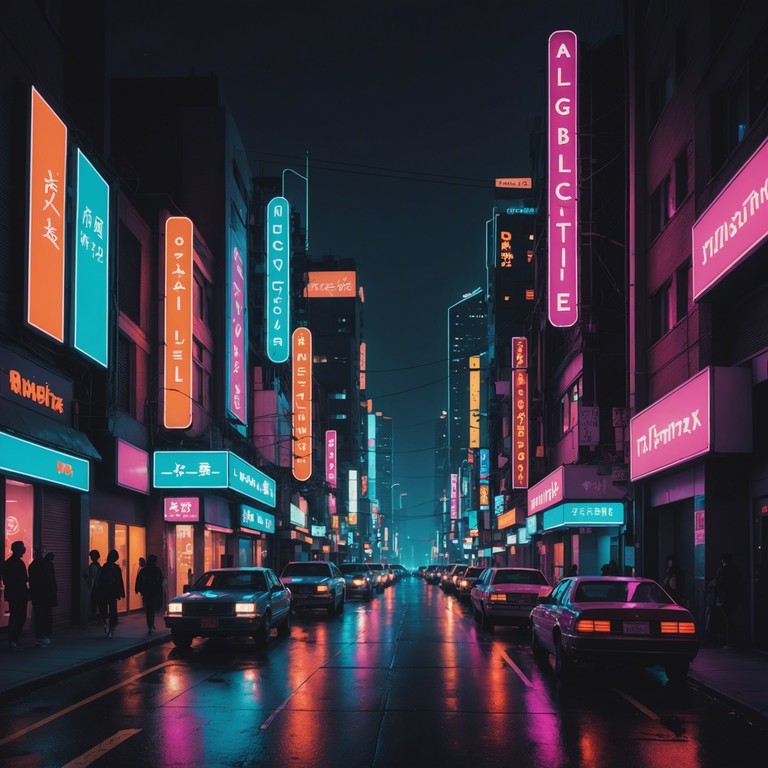 This track features a cascade of shimmering synth lines intertwined with a driving bassline, painting a vivid soundscape of optimism and futurism. The synthesizers create layers of lush, bright textures that evoke feelings of a new dawn in a vibrant neon lit city.