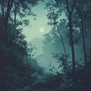 haunting melody in a tranquil, forest like soundscape