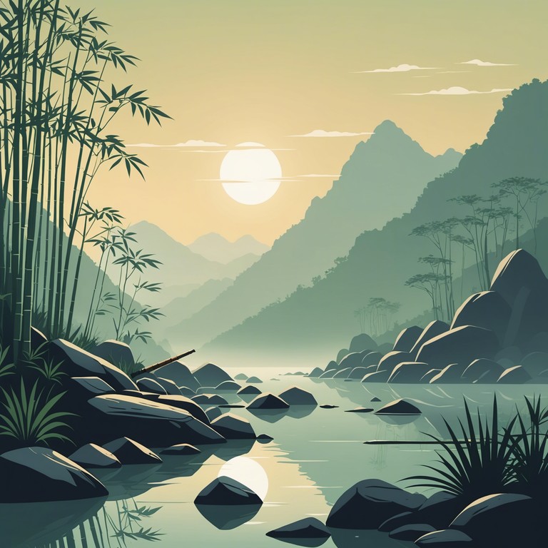 This track merges the gentle haunting tones of a bamboo flute with ambient soundscapes, creating a serene yet profound spiritual listening experience. The music invites introspection and a deep sense of peace, perfect for meditation or quiet contemplation.