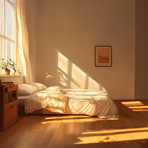 Imagine a serene summer afternoon, gentle sunrays filtering through the curtains as you relax in your bedroom. The essence of this instrumental piece captures that dreamy and nostalgic feeling, with smooth guitar and soft melodies wrapped in a chill bedroom pop style. It evokes a sense of peace, relaxation, and fond memories drifting through your mind