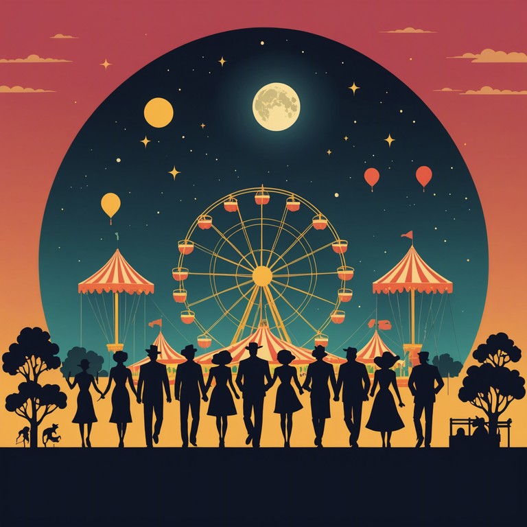 Imagine a chilling scene where the traditional joyous beats of samba merge with an eerie atmosphere. The night is dark, the moon is bright, and shadows seem to dance to the haunting melody played on a classic accordion. This track conjures images of a supernatural carnival, with each note setting the stage for intrigue and mysterious allure.