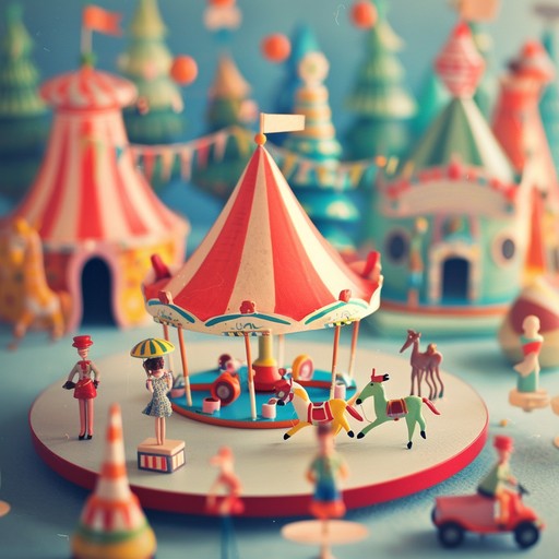 Playful melodies that capture the wonder and excitement of childhood, blending toy like sounds and circus themed atmospheres into a jubilant parade of sonic delight.