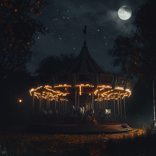 A haunting piece where eerie carnival melodies intertwine with dark, whispering undertones. Combining elements of organ, theremin, and drums, it paints a vivid picture of an abandoned carnival at the stroke of midnight, enveloped in suspense.