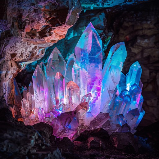 Embodying a cheerful adventure, this instrumental track guides listeners through the whimsical and otherworldly paths of crystal studded caverns, creating a vibrant and upbeat soundscape that makes every twist and turn exciting.