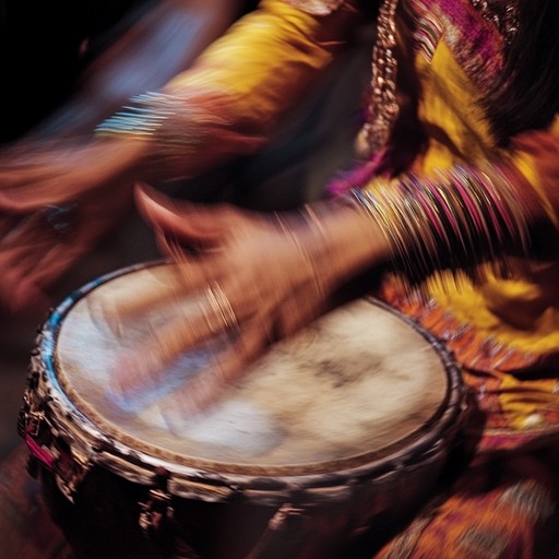 An instrumental piece featuring the dhol at its heart, blending traditional bangra rhythms with contemporary sounds to create an upbeat track that stirs feelings of passion and joy.