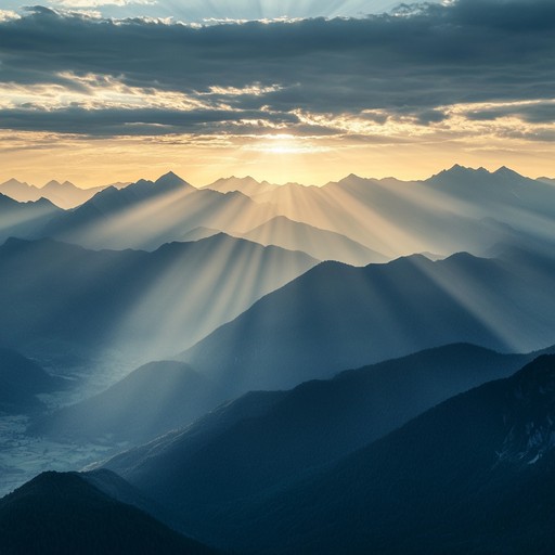 Experience the serene beauty of dawn breaking over mountain ranges, captured through lively banjo plucking and harmonious bluegrass melodies. The piece starts with a gentle strum, building into a rhythmic tapestry that evokes the freshness and optimism of a new day in the hills.