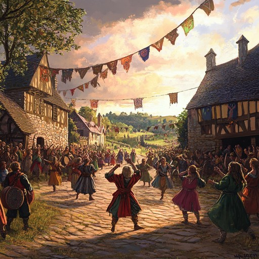 This track brings the essence of celtic traditions with spirited melodies and rhythms that encourage dancing and celebration. Featuring the distinct sounds of bagpipes and drums, it transports listeners to a vibrant celtic festival, filled with joy and communal spirit.