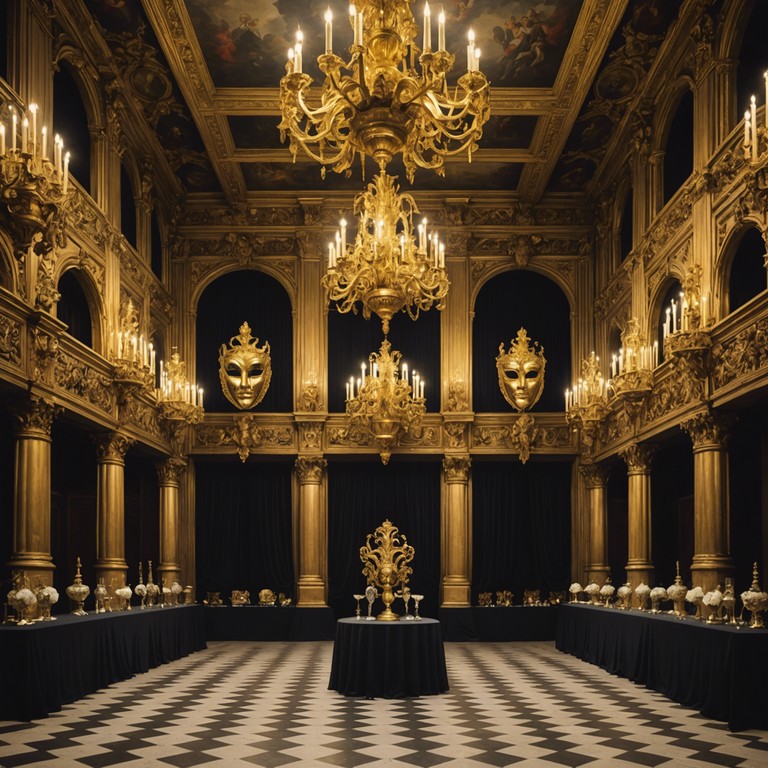 Imagine a composition where each note is meticulously crafted to transport the listener to an opulent royal ballroom, where every melody line weaves through the complexities of baroque artistry and the vigor of a festive celebration.