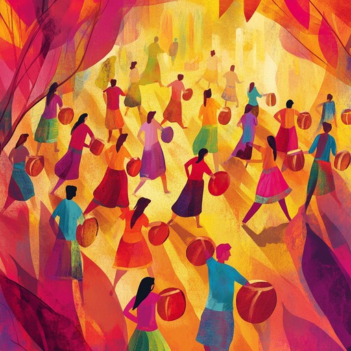 An uplifting instrumental featuring the dhol and other punjabi instruments, creating a festive atmosphere perfect for dancing and celebrating joy.