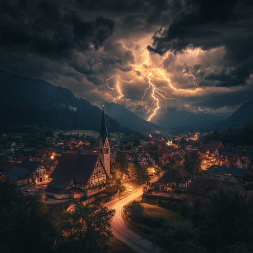 Feel the fury of a bavarian thunderstorm encapsulated in a dynamic and intense german schlager instrumental. Powerful brass, relentless percussion, and gripping accordion render an atmosphere charged with urgency and raw emotion.