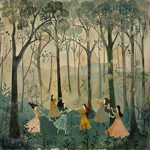 A joyful, whimsical tune that portrays an enchanting ballet danced by forest creatures. Featuring light, fluttering flute melodies and an engaging string quartet, this composition captures the magic and whimsy of a forest wonderland