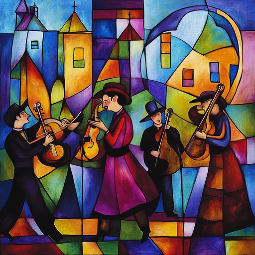 A captivating klezmer instrumental showcasing vibrant clarinet melodies, spirited rhythms, and cheerful motifs that evoke celebration and happiness.