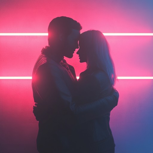 A tale of passionate romance set against the backdrop of a cyberpunk metropolis, represented through dynamic synth driven compositions. The blend of high energy beats and tender melodies evokes both the thrill and depth of love in a cyber world.