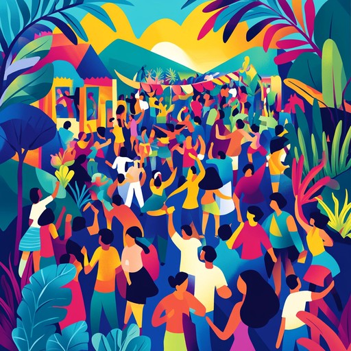 A vibrant, funky track that embodies celebration and joy with infectious rhythms, basslines, and brassy accents. Perfect for summer parties or festivals.