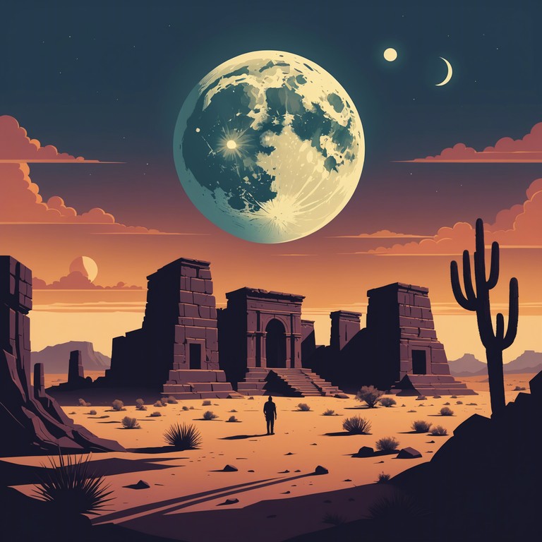 This instrumental track features the haunting, atmospheric sounds of a ney flute, invoking the depth and mysteries of ancient middle eastern cultures. The music encapsulates the sensation of standing amidst vast, ancient desert ruins under a star lit sky, surrounded by a profound but eerie silence that tells tales of age old secrets and spirits from the past.