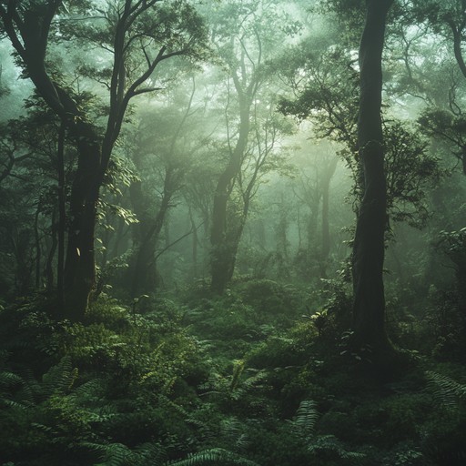 Dive into a soundscape where ethereal textures meet tribal drumbeats, creating a serene but powerful atmosphere. Soft flutes float over rhythmic percussion, invoking imagery of ancient forests and forgotten rituals, blending the primal with the otherworldly.