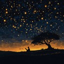 calming kalimba melodies echo across moonlit african plains.