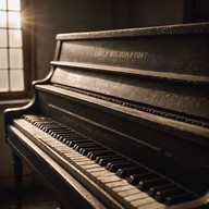 eerie piano melodies, delicate and somber