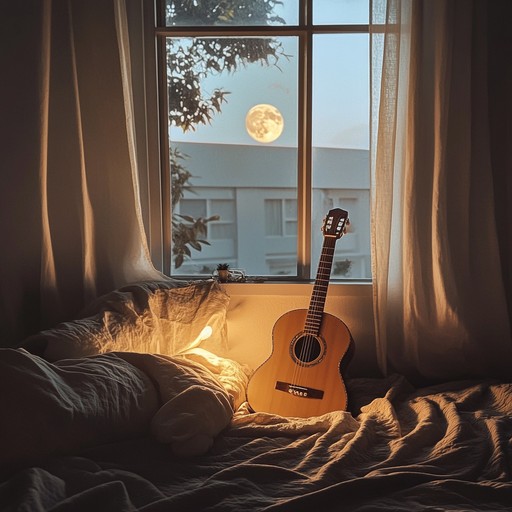 Dive into this mellow, groove infused track perfect for late night introspection in a quaint bedroom setting. The intimate guitar melodies weave seamlessly with subtle, rhythmic beats to create a soothing, enchanting atmosphere.