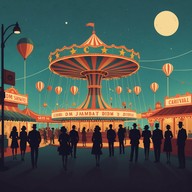 eerie tones mingle with playful carnival sounds