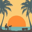 an upbeat tropical instrumental embracing freedom, sun, sea, and sand