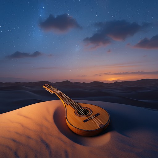 The composition echoes the haunting beauty of the arabian desert at night, evoking feelings of solitude and introspection. It's a musical journey meant to transport the listener across sandy, mystical landscapes under a vast, starry sky.