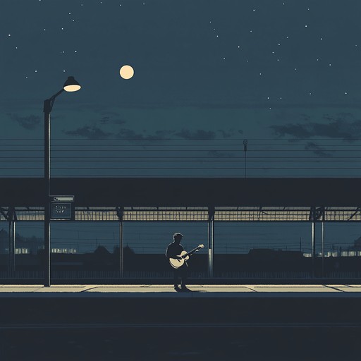 Imagine a weary traveler on an empty midnight train, guitar in hand, reflecting on lost loves and forgotten dreams. The sparse, haunting melody echoes through the dark, capturing the essence of solitude and melancholy. Each note played with a subtle yet profound emotion, creating an intimate atmosphere that pulls listeners into the heart of the blues.