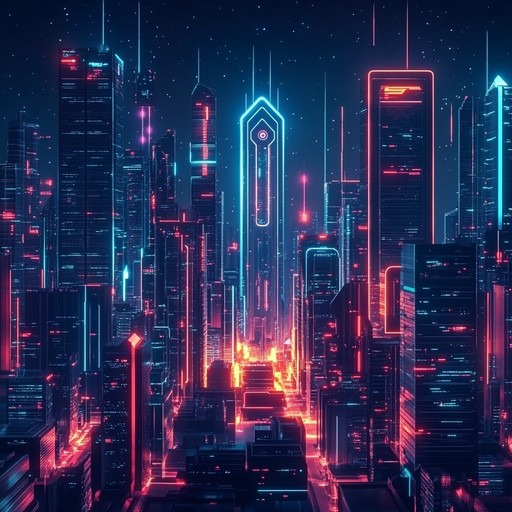 Immerse yourself in a futuristic realm where ethereal synths and pulsating beats converge. This track combines the otherworldly elements of ambient music with the gritty edge of cyberpunk. It's a sonic journey through neon lit streets and digital dreams, evoking images of a dystopian yet enchanting cityscape.