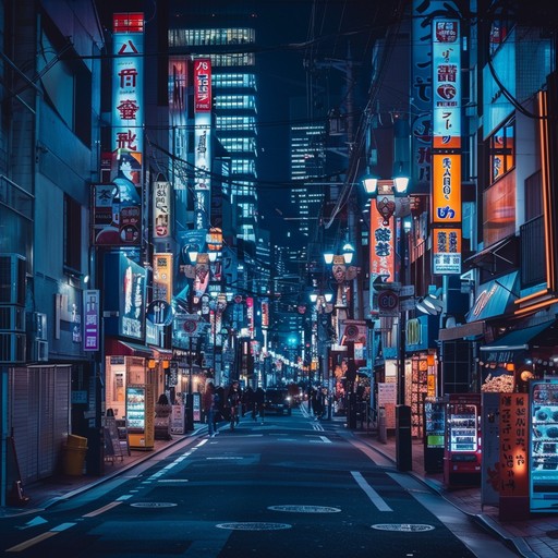 A fast paced, high energy j pop track with unnerving, futuristic synthesizers. The song evokes the bustling, neon lit streets of tokyo, blending bright melodies with underlying tension and unease. The track weaves upbeat moments with subtle dissonance, creating a unique and emotionally charged experience.