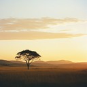 a gentle guitar melody embracing the calm of rural sunsets