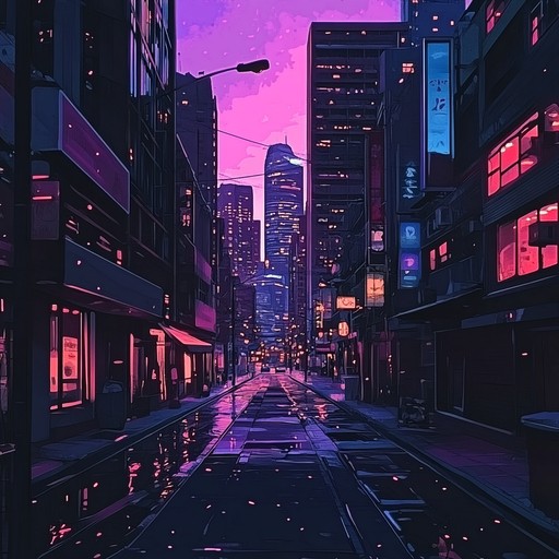 A tranquil instrumental piece that weaves together ambient synthesizer tones and smooth new wave rhythms, evoking a serene night under glowing city lights.