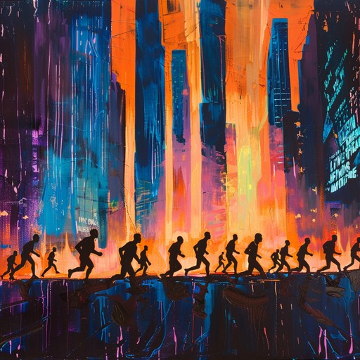 A captivating instrumental piece that weaves together pulsing k pop rhythms with elements of suspense. The track starts with a hypnotic synth melody that gradually builds tension. Sudden drops, syncopated beats, and dark basslines create an atmosphere of mystery and excitement, making listeners feel like they're on an electrifying night time chase through the neon lit streets of seoul.