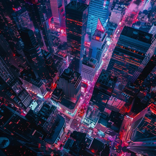 Envision a soundtrack ideal for a high speed chase through an urban landscape at night, highlighting the adrenaline and vivid scenes of the city illuminated by neon signs.
