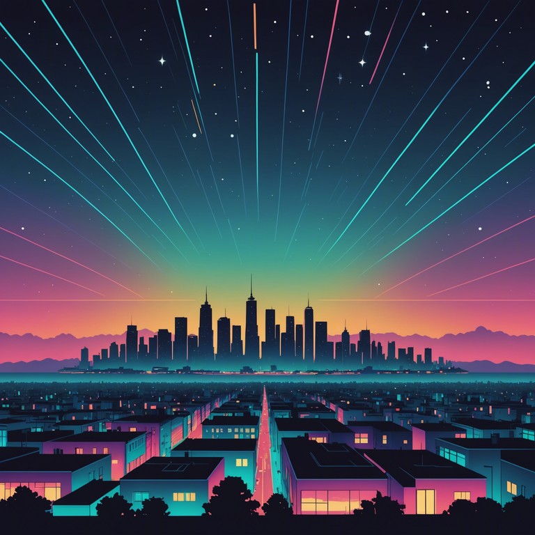 A wonderous journey through neon lit streets with catchy synth melodies that embody the spirit of a retro futuristic cityscape filled with energy and charm. The music pulses with the life of a night still young and vibrant, inviting listeners to dance and reminisce.