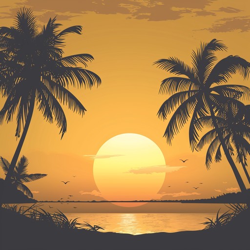 A serene, reflective piece infused with the gentle sounds of the marimba, capturing the essence of a longing tropical island breeze, where each note drifts like a warm memory of distant shores and heartfelt nostalgia