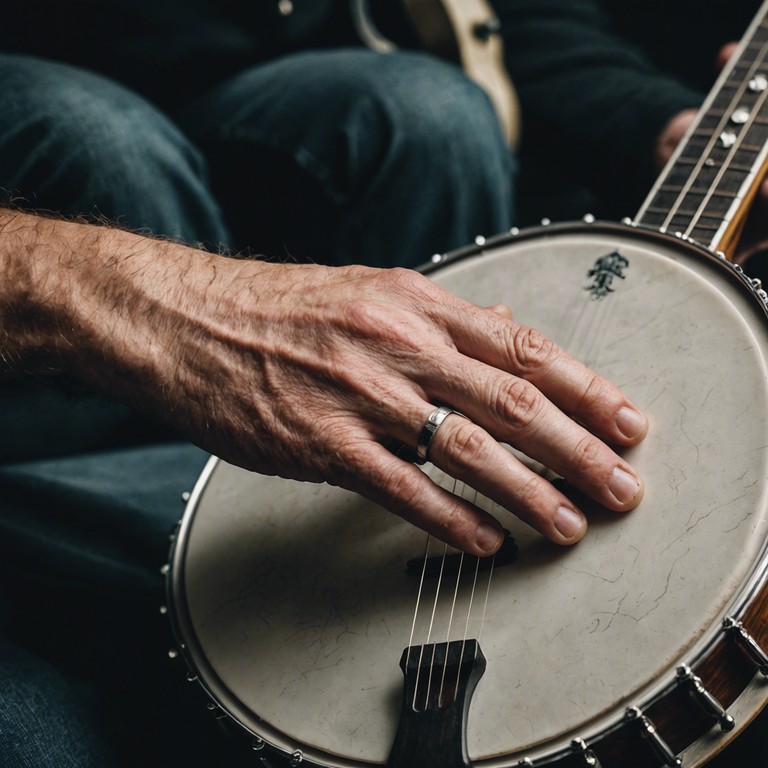 Delving deeper into the appalachian essence, this alternative description highlights the pure, unadulterated sound of the banjo as it captures the heart and soul of the mountains. Experience the intimacy of the acoustic vibe as it narrates a tale of endurance and natural beauty.