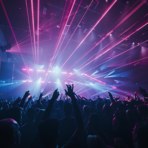 An electrifying edm track with pulsating bass and high energy beats, perfect for an intense midnight rave. The song builds up with powerful synths and drops, creating an immersive and energetic atmosphere. The dynamic composition ensures continuous excitement, making it ideal for peak party moments.