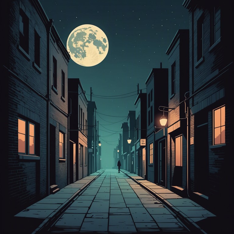 This track creates a chilling atmosphere through a blend of suspenseful rhythms and latin music elements, making use of acoustic guitar strains that enhance the eerie quality of a moonlit encounter.