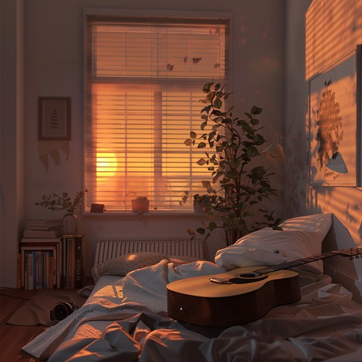 A dreamy escape wrapped in soft guitar, inviting listeners to let go of their worries and embrace freedom. The warm melodies create a serene and comforting atmosphere, enhancing the sense of release and positivity. Discover your inner peace through soothing bedroom pop sounds.