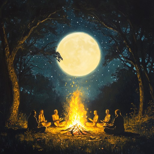 Amidst the serenity of a crisp night, the sound of drums carries through the trees, as tribal elders engage in a passionate expression of their connection to the spiritual world and the earth that sustains them.