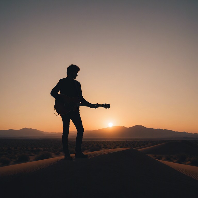 Imagine a journey through a rugged landscape, where each guitar strum tells a story of adventure, loneliness, and determination. This track combines powerful blues rock elements with a sense of epic grandeur, using detailed instrumentation to lay down an emotive background.