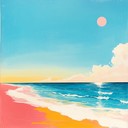 bright, upbeat instrumental track with catchy synth melodies