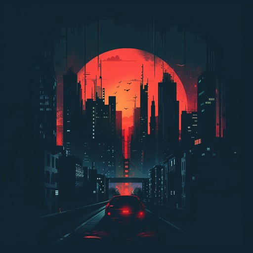 Imagine the electric buzz of a bustling city at night, intensified with a sense of urgency and rebellion. Pounding bass lines and sinister synth melodies create an atmosphere of a high-octane urban adventure, perfect for a climax scene in a gritty action film.