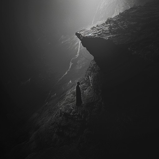This track mimics the experience of exploring dark, otherworldly caverns with the addition of abstract, digital sounds that evoke a sense of eerie technological interference. The music creates an unsettling atmosphere as if stumbling upon an ancient, forgotten underworld that is sporadically punctured by glitchy, synthetic interferences