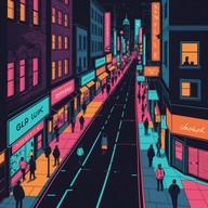 dance through colorful city lights